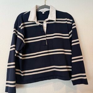J. Crew Navy & White Rugby Shirt